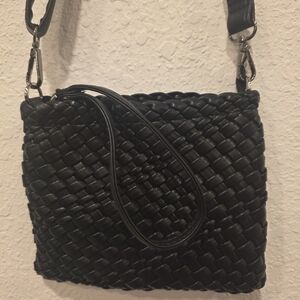 Chillx Black Woven Crossbody Bag - Classic Everyday Carry